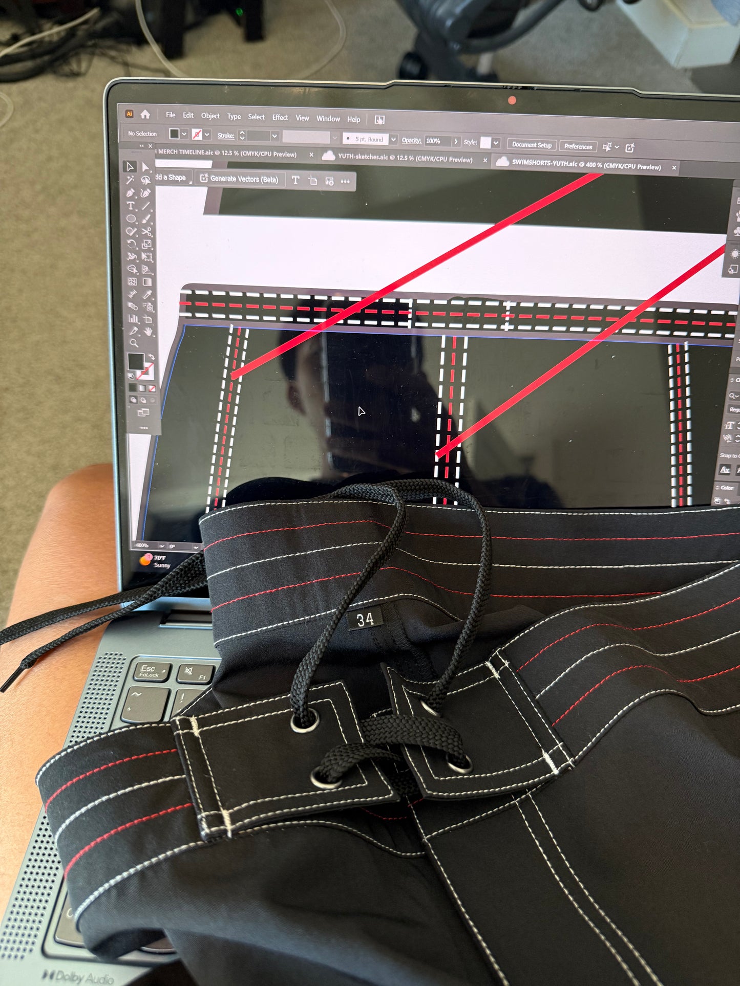 TRIPLE STITCH PANEL SHORT